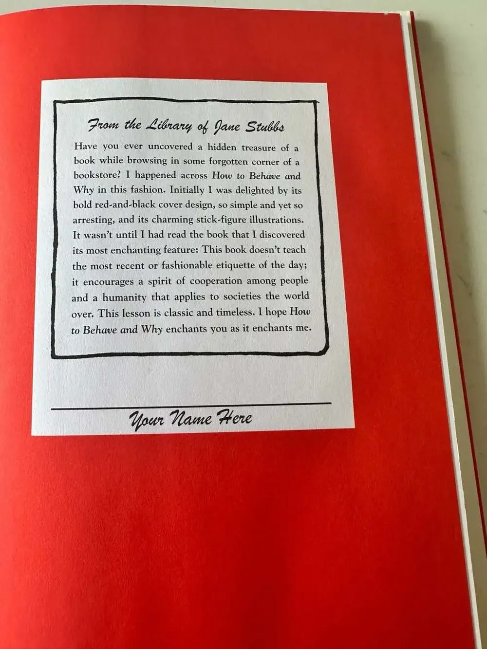 How to Behave and Why by Munro Leaf Hardcover